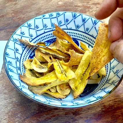 Foto bij het recept Bananenchips (hartig)