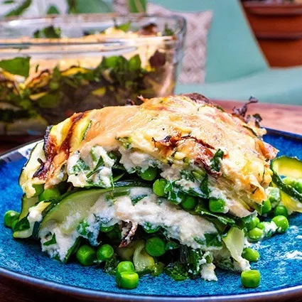 Foto bij het recept Romige lasagne van courgette