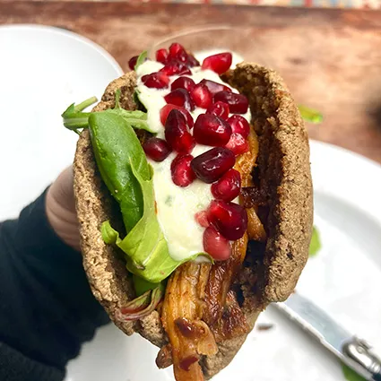 Foto bij het recept Oesterzwam shoarma