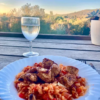 Foto bij het recept Tomatenpilav met kip