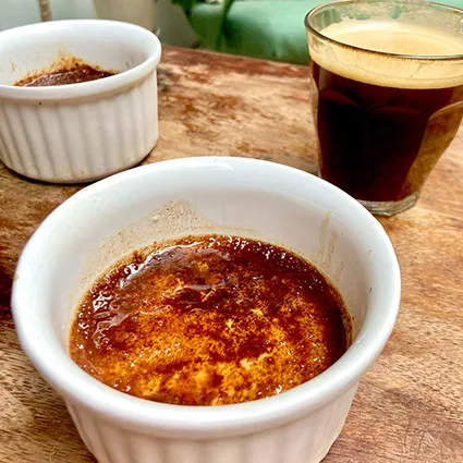 Foto bij het recept Zuivelvrije crème brûlée